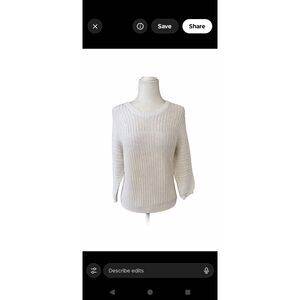J brand medium white knit sweater